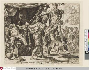 [Die Söhne Noahs bedecken des Vaters Blöße; The Mocking of Noah; L'Ivresse de Noé; Gen. 9, 20-23]