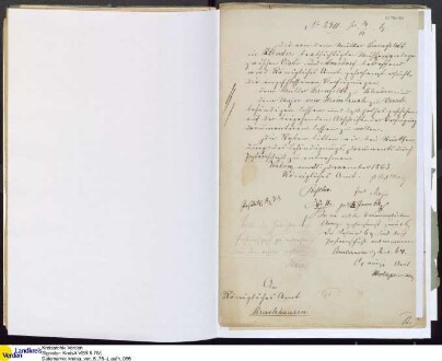 Von W. Fehsenfeld (Blender, Morsum) 1863 beantragte Wind- und Dampf-Kornmühle an der Straße zwischen Amedorf und Oiste; V.