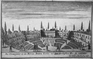 Leipzig, Orangerie im Boseschen Garten vor dem Grimmaischen Tore