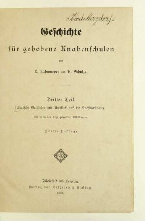 Teil 3: Deutsche Geschichte mit Ausblick auf die Nachbarstaaten