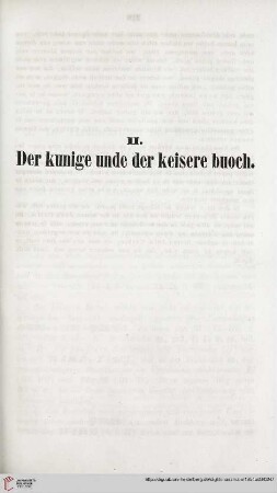 II. Der kunige unde der keisere buoch