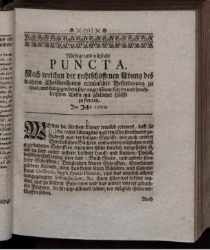 Nöthige und nützliche Puncta.