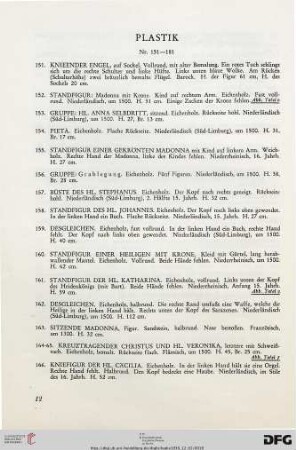 Plastik (Nr. 151-181)