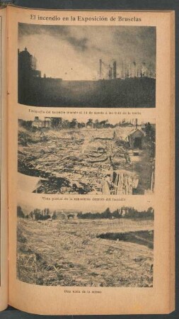 El incendio en la Exposición de Bruselas - [Ilustración]