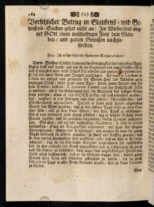164-175, Vorsetzlicher Betrug in Glaubens- und Gewissens-...; ...