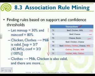 Data Mining Overview, Association Rule Mining (16.12.10)