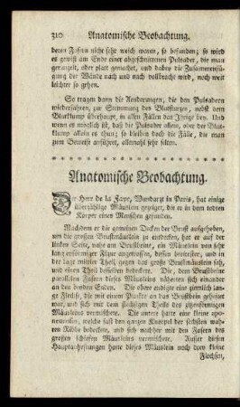 Anatomische Beobachtung
