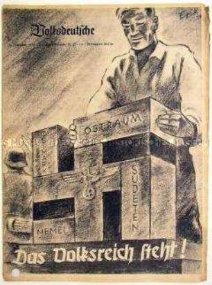 Halbmonatszeitschrift "Der Volksdeutsche" u.a. zur Umsiedlung von Auslandsdeutschen in das Deutsche Reich