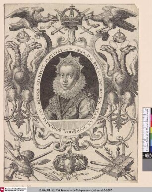 Anna D.G. Roman: Imperatrix, German: Hungariae Bohemiae etc: Regina Archiduc: Austriae etc