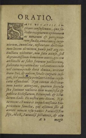 Oratio.