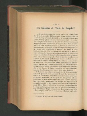 Les Annamites et l'étude du francais.