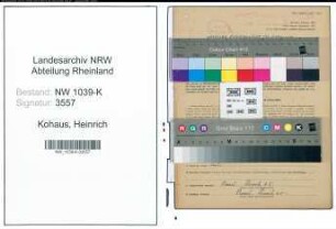 Entnazifizierung Heinrich Kohaus , geb. 02.11.1903 (Landwirt)