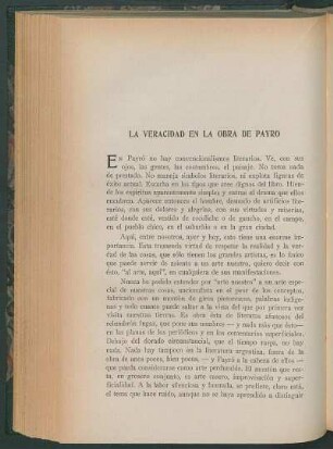 La veracidad en la obra de Payró
