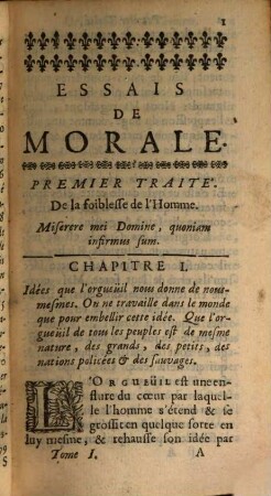 Essais De Morale : Contenus En Divers Traitez Sur plusieurs devoirs importans, 1