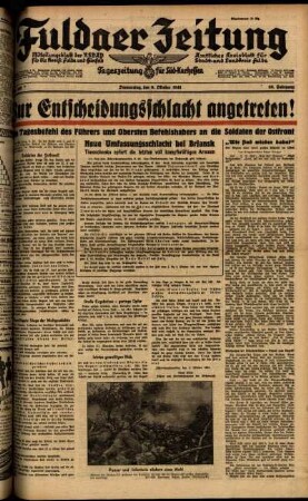 Ausgabe vom Donnerstag, den 09. Oktober 1941.