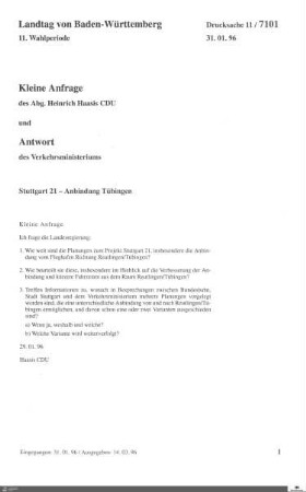 Drucksachen 7101-7205: Anträge, Anfragen, Gesetzentwürfe