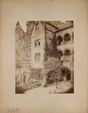 Heidelberger Schloss, Friedrichsbau vom Ottheinrichsbau aus gesehen