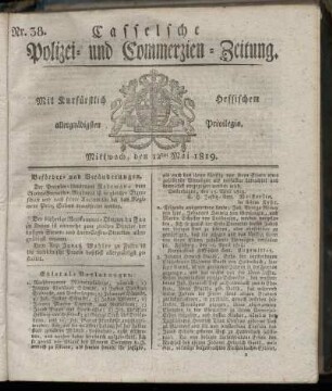 Nr. 38, Mittwoch, den 12ten Mai 1819