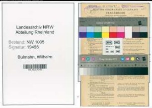 Entnazifizierung Wilhelm Bulmahn , geb. 09.04.1901 (Steiger)