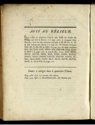 Avis Au Relieur.