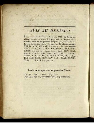 Avis Au Relieur.