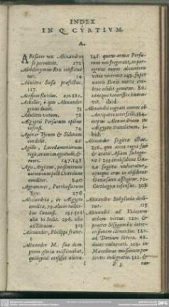 Index In Q. Curtium