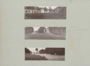 oben: Partie im Schlossgarten Schwetzingen Mitte: Partie im Schlossgarten Schwetzingen unten: Partie im Schlossgarten Schwetzingen