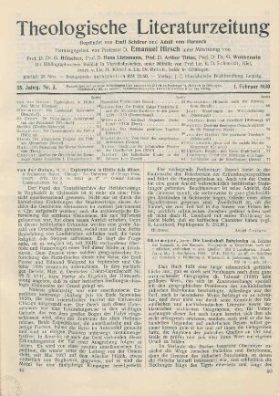 49-50 [Rezension] Osten, H. H. von der, Explorations in Hittite Asia Minor. A Preliminary Report