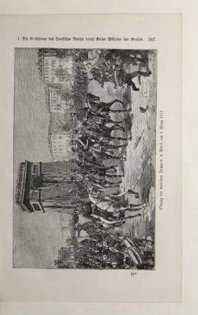Einzug der deutschen Truppen in Paris am 1. März 1871