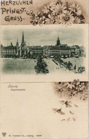Herzlichen Pfingst-Gruss: Leipzig, Augustusplatz