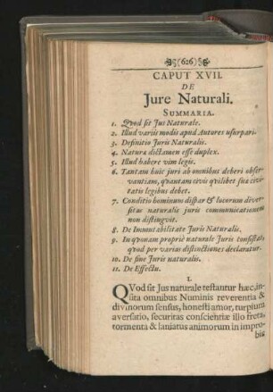Caput XVII. De Iure Naturali.