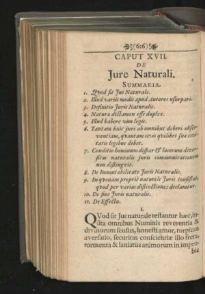 Caput XVII. De Iure Naturali.