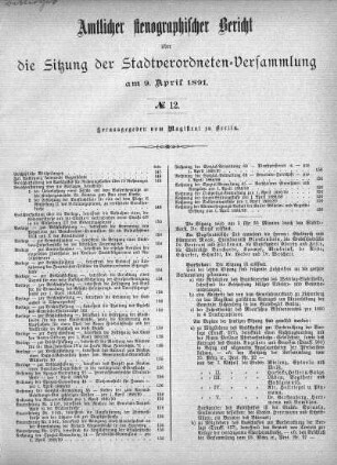 No. 12, 9. April 1891