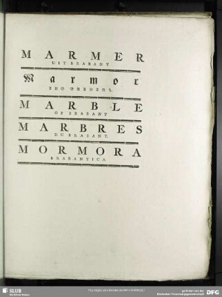 Marmer Uit Brabant. Marmor Aus Brabant. Marble Of Brabant. Marbres Du Brabant. Mormora Brabantica