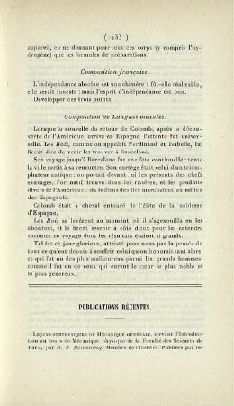 Publications récentes.