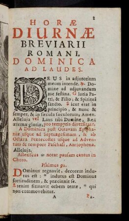 1-12, Dominica ad Laudes