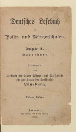 Deutsches Lesebuch für Volks- und Bürgerschulen