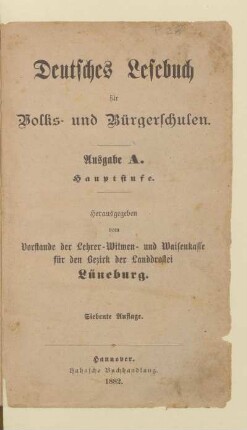 Deutsches Lesebuch für Volks- und Bürgerschulen