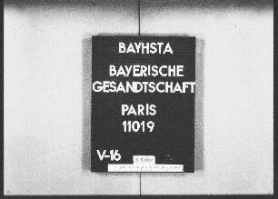 Zoepfl, Friedrich, Dr., Benefiziumsverweser in Mindelheim, Entleihung von lateinischen Handschriften aus der Nationalbibliothek in Paris