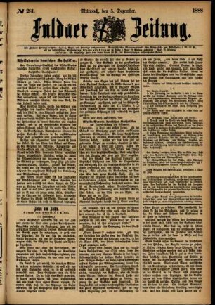 Ausgabe vom Mittwoch, den 05. Dezember 1888.
