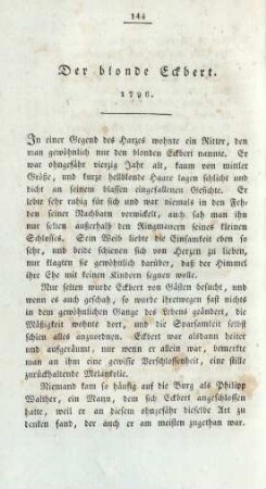 Der blonde Eckbert. 1796