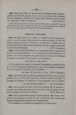QUESTIONS PROPOSÉES.