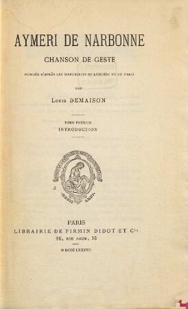 Aymeri de Narbonne : chanson de geste, 1