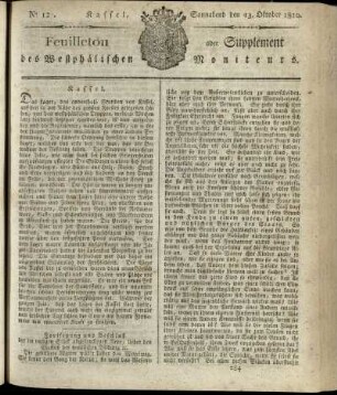 No. 129, Sonnabend den 13. Oktober 1810