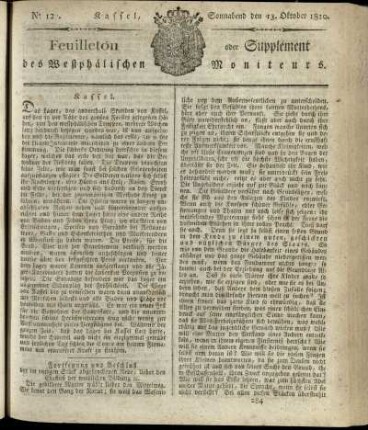 No. 129, Sonnabend den 13. Oktober 1810