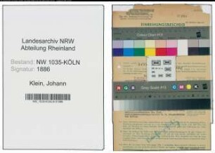 Entnazifizierung Johann Klein , geb. 21.02.1897 (Kaufmaennischer Angestellter)