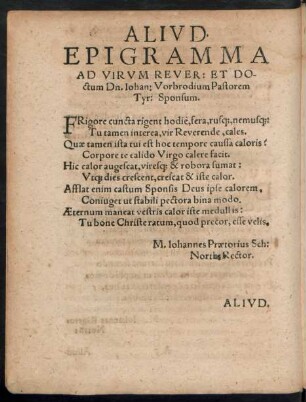 Aliud Epigramma ...