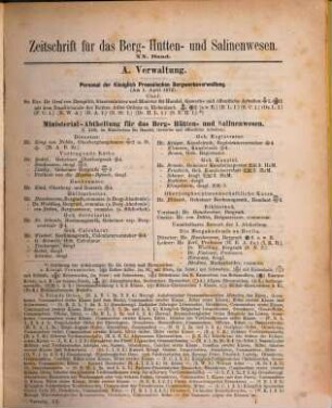 Zeitschrift für das Berg-, Hütten- und Salinenwesen im Deutschen Reich, 20. 1872