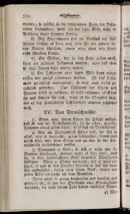 XV. Von Vermächtnissen