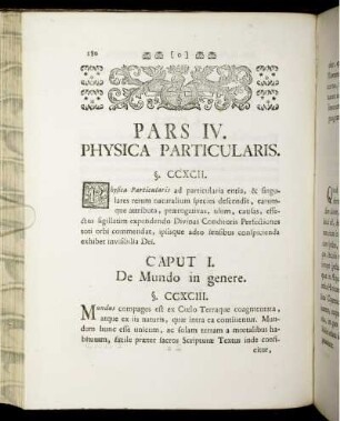 Pars IV. Physica Particularis.